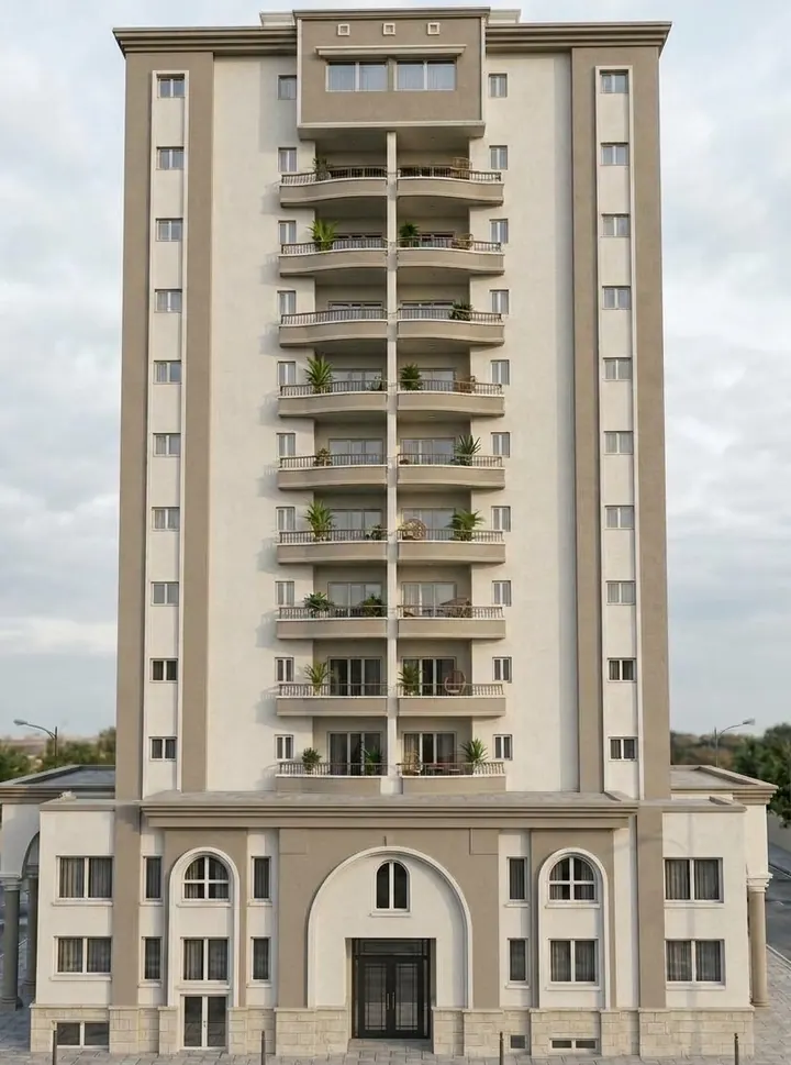 Façade de l'Immeuble Alrayhane, rue Ibn Jazzar à Sousse